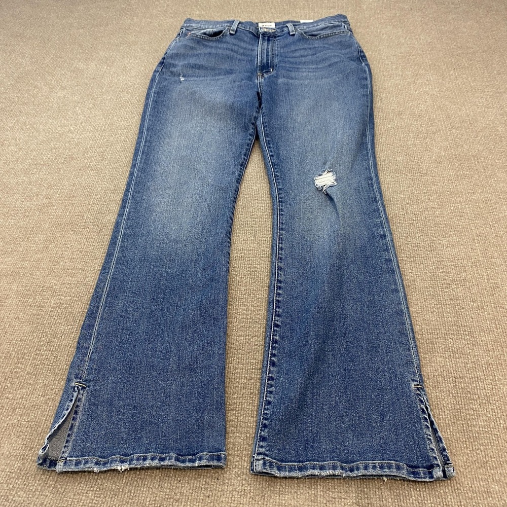 Hudson Blair High Rise Bootcut Vent Slit Jeans Womens 31 Boho Distressed